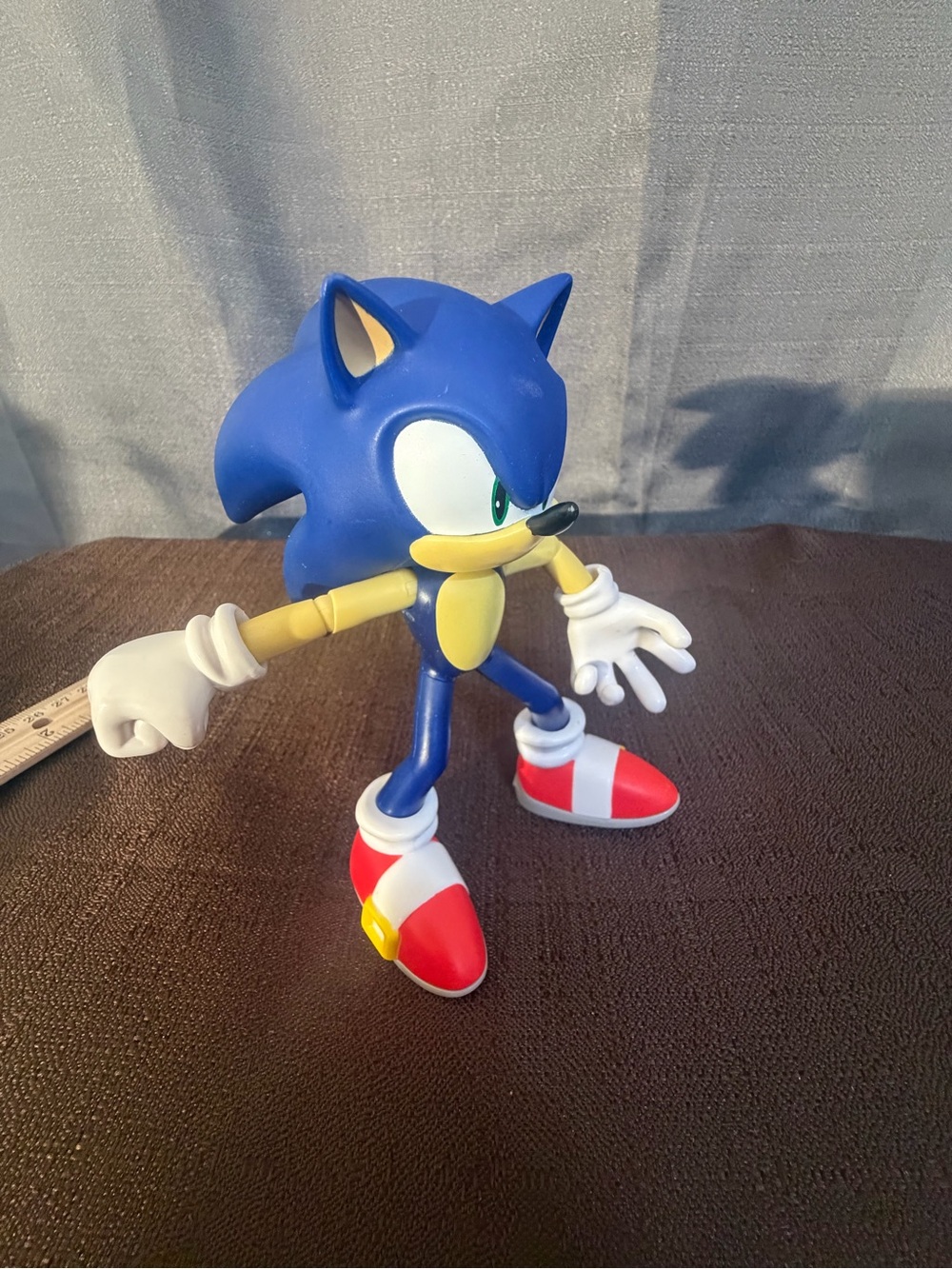 Blue Sonic Poseable Action Figure with Red Shoes